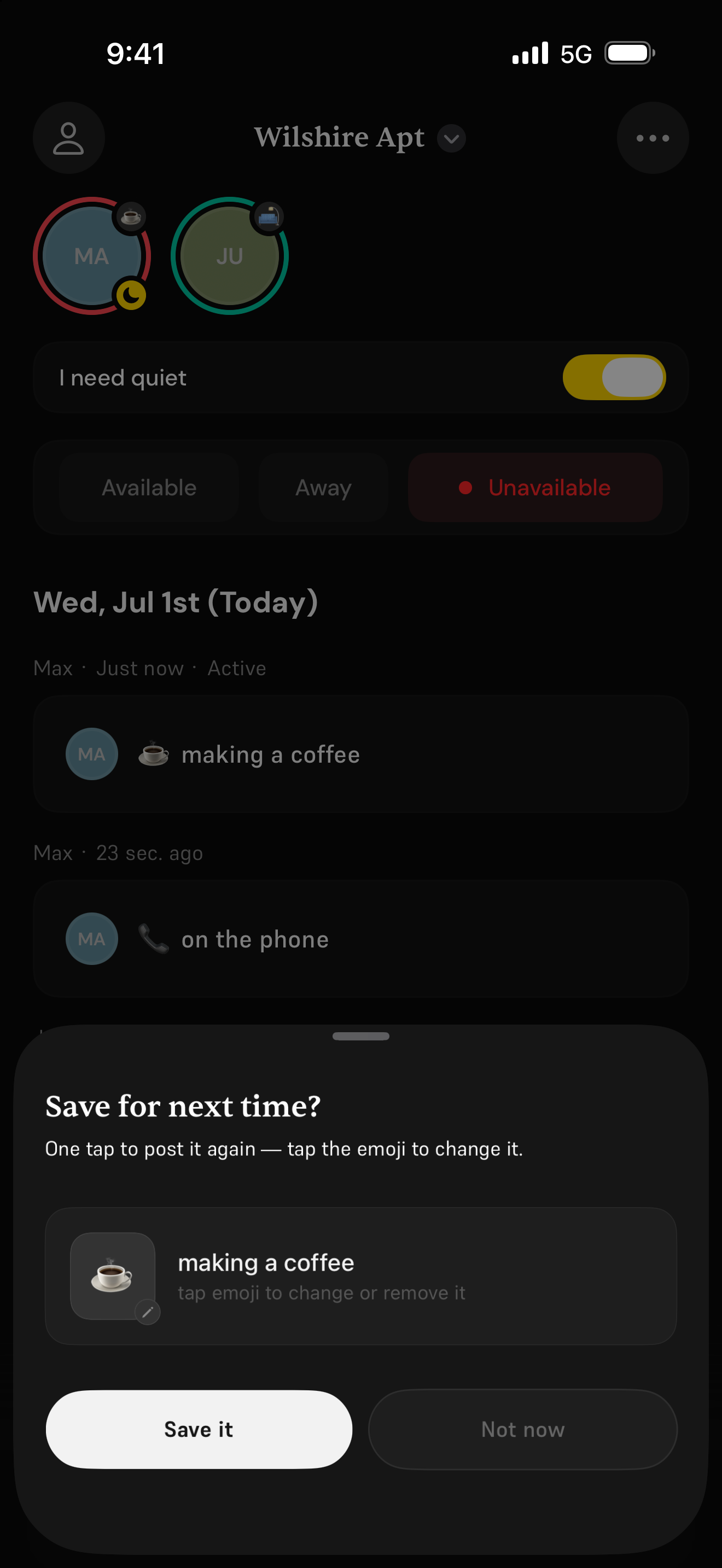 Hellopost saved status sheet screenshot